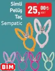 SEMPATİC SİMLİ PELÜŞ TAÇ